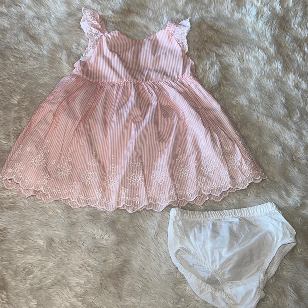 Baby Bgosh 9 month pink dress Valentine outfit